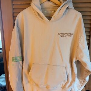 CHRISTY DAWN Cream Hoodie with Graphic Design M